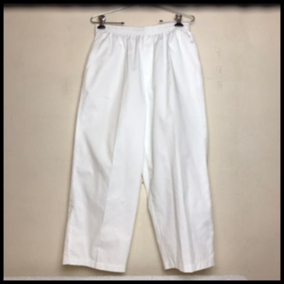 Cabin Creek Casual Cotton Blend Elastic Waist Slacks With Pockets Size 12 - Picture 1 of 8